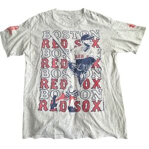Vintage 1991 Majestic Boston Red Sox T Shirt Heather MLB Distressed 90s READ